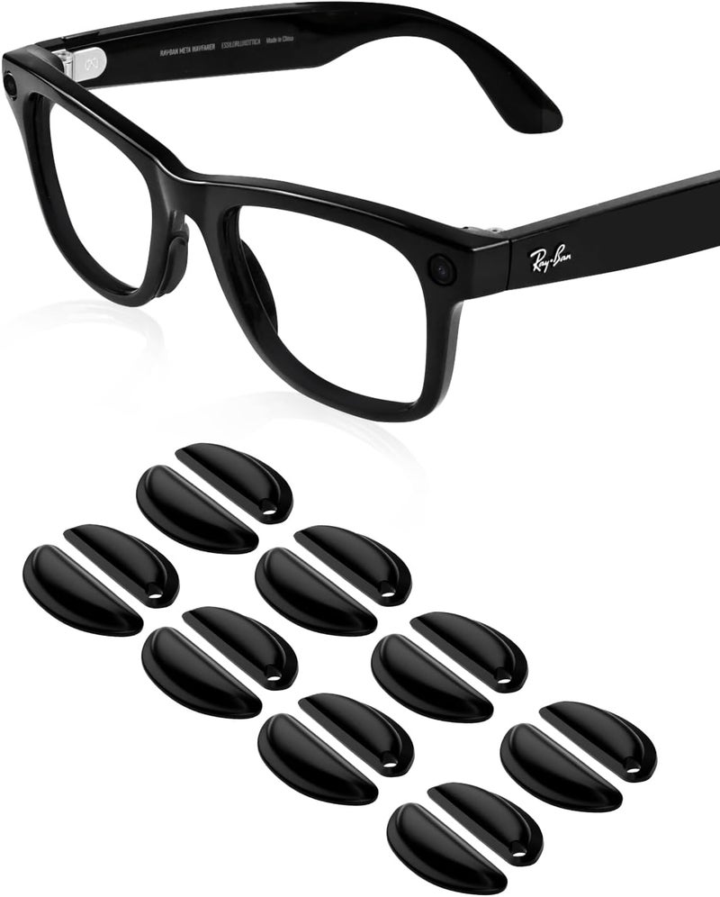 BandSmith Compatible with Ray-Ban Meta Wayfarer Eyeglass Nose Pad, 8 Pairs Soft Silicone Nose Pads, Anti Slip Replacement Nose Pads - Image 1